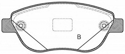 OPEN PARTS bpa085912 -  Комплект тормозных колодок, дисковый тормоз